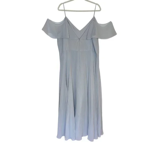 Jenny Yoo Mila Convertible Ruffle Maxi Dress, L - Picture 4 of 12